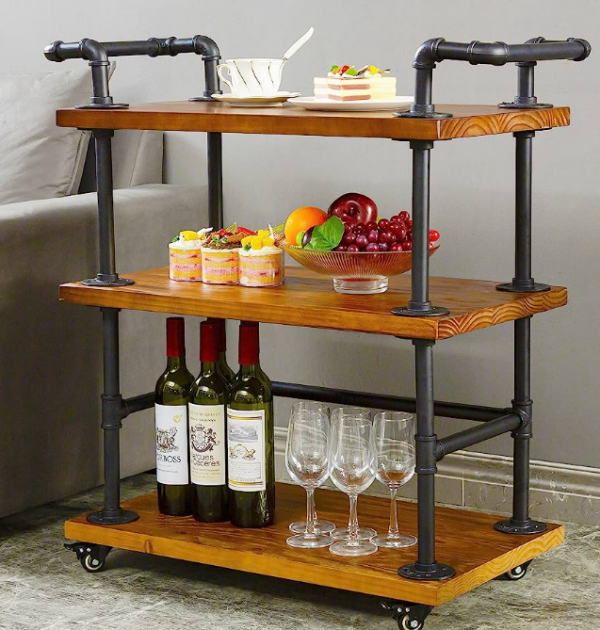 Stand jualan minuman dengan sentuhan industri